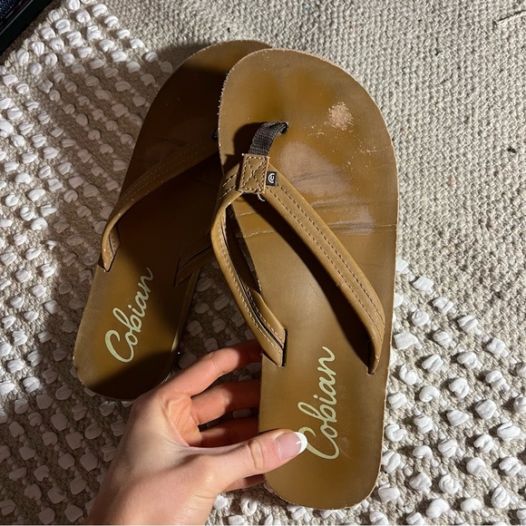 Cobian Tan Flip Flops - Picture 2 of 5